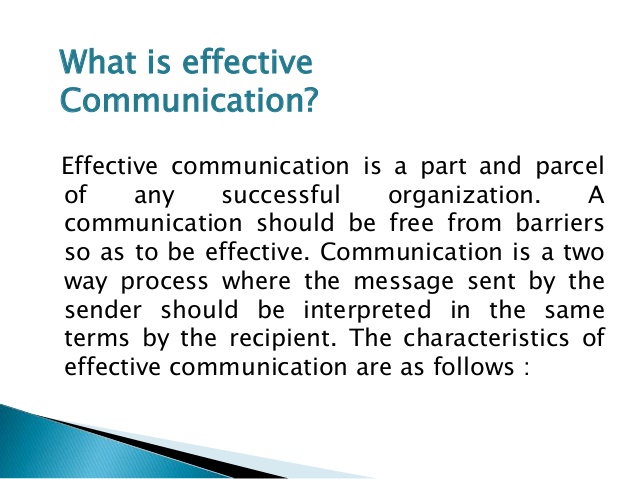 fundamentals of good communication